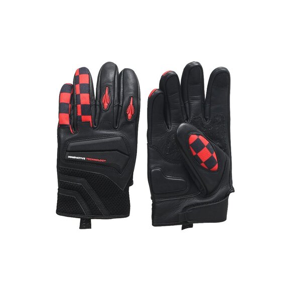 Leather Zenith Gloves (Red/Black) - Picture 1 of 1
